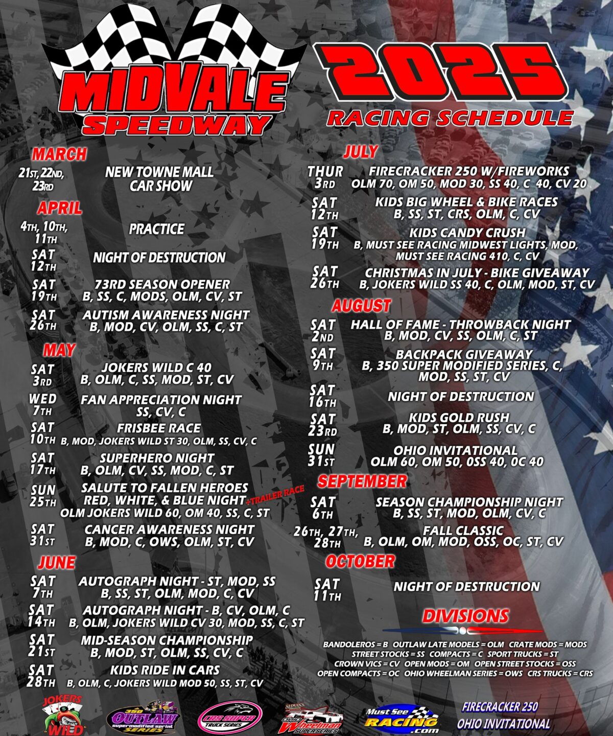 Midvale Speedway Announces 2025 Schedule Speedway Action Magazine